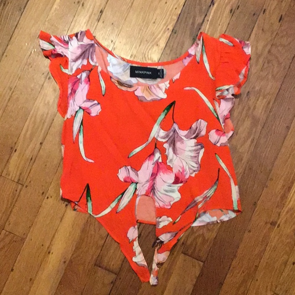 Tie front crop top